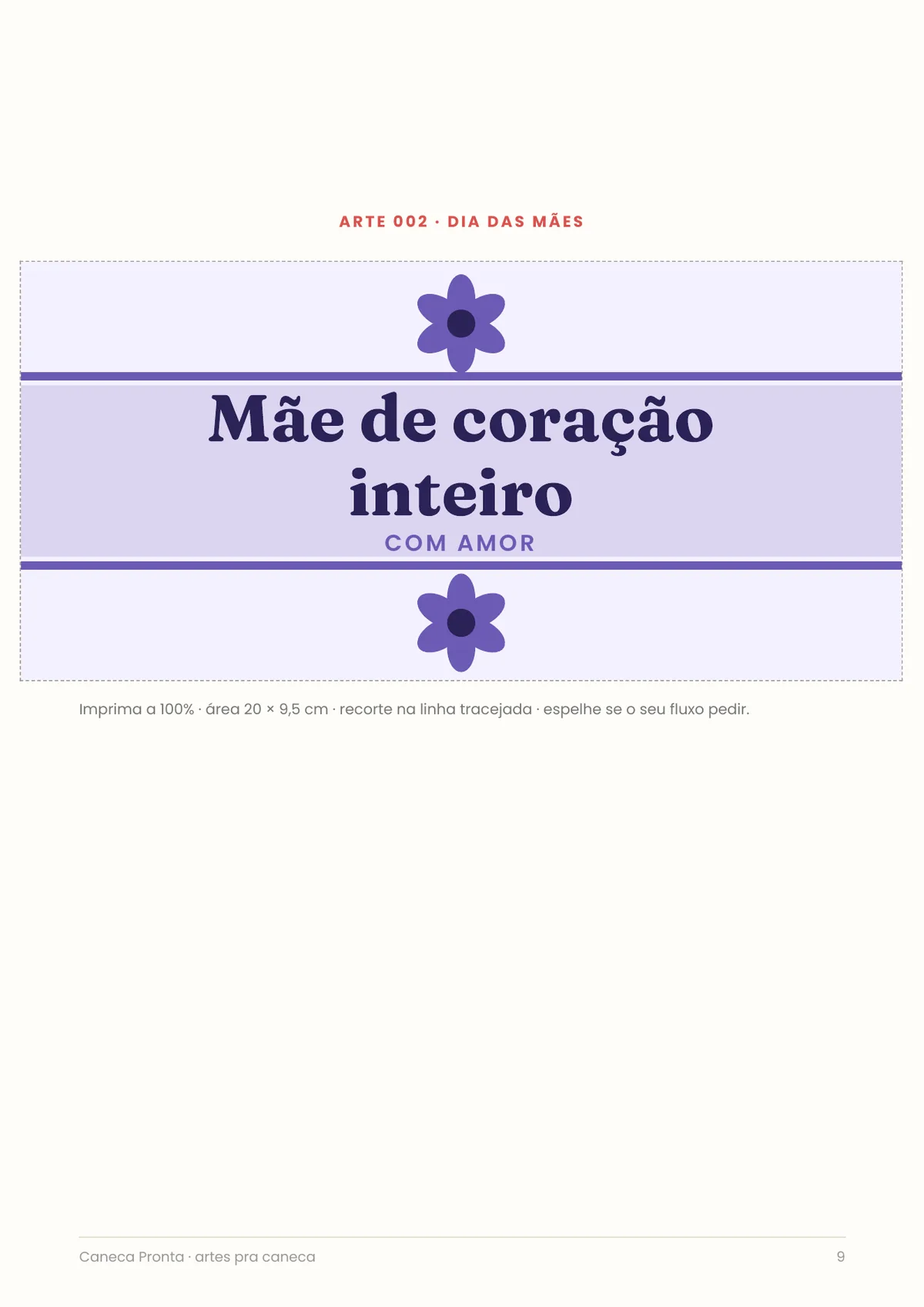 Página real do PDF Caneca Pronta: arte de datas